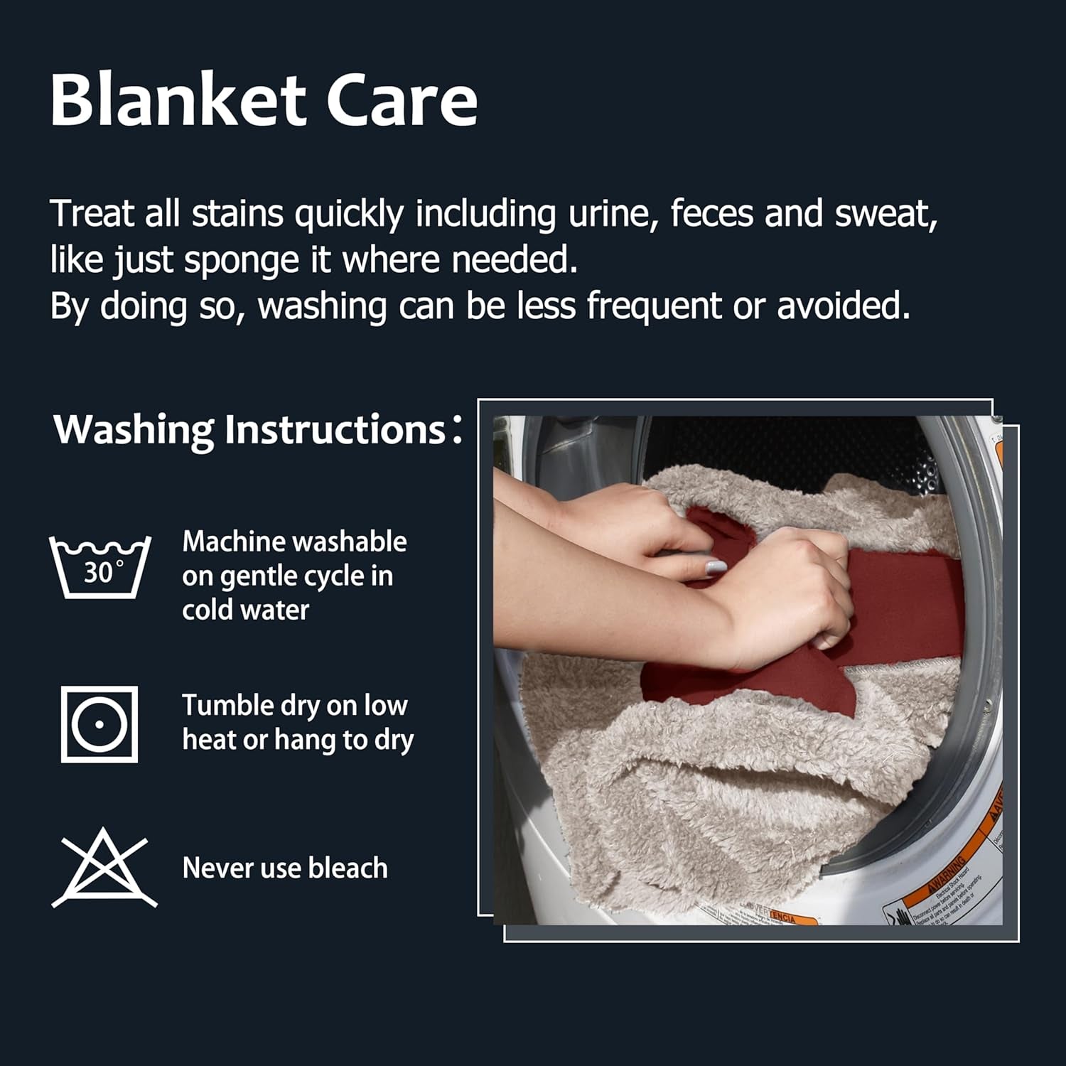 Soft Waterproof Dog Blanket – Reversible Leakproof Pet Blanket for Couch, Bed, Sofa, Washable Couch Cover for Large Dogs, Pee & Stain Proof, No Crinkle, 50"X60"